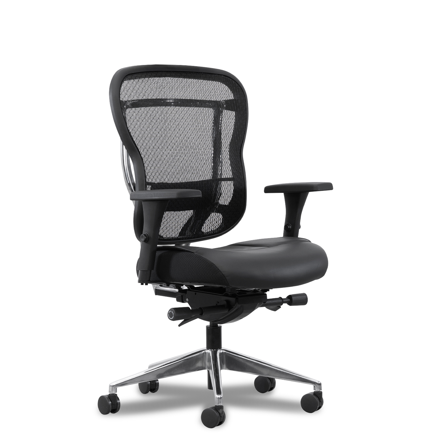 Configuration - Leather Seat/Polished Aluminum Base/No Headrest